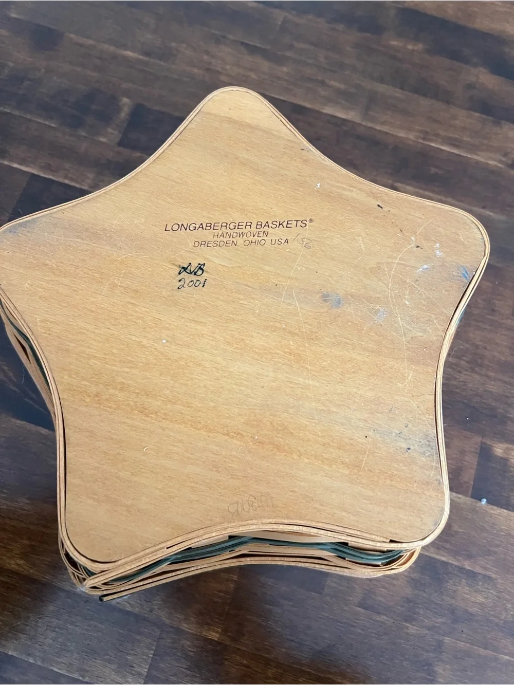 Longaberger Shining Star Basket, 2001